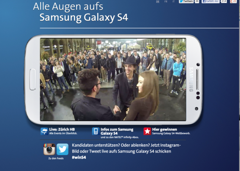 Samsung-S4-Vinnare-på-Zurich-Bahnhof